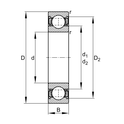 Підшипник 1180811 (61811-2RS, 6811-2RS )  TIMKEN/США